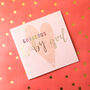 Baby Girl Card With Silver Foiled Writing, thumbnail 2 of 5