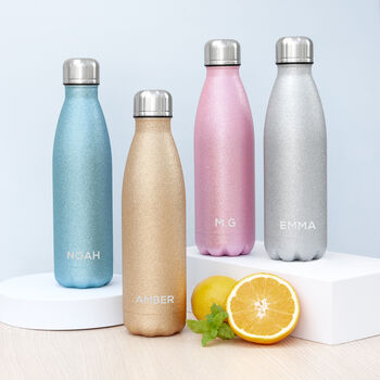 Personalised Glitter Insulated Water Bottle, 4 of 12