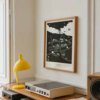 Edinburgh Travel Map Illustrated Poster Personalised, 3 of 4