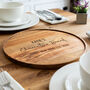 Personalised Charcuterie Board Round Acacia Wood, thumbnail 3 of 5