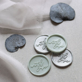 Self Adhesive 'With Love' Wax Seals, 4 of 12