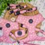 Dusky Pink Daisies Floral Dog Collar, thumbnail 7 of 8