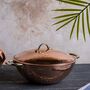 Solid Copper Stew Pot With Lid And Brass Handles, Tin Lined Inside, thumbnail 1 of 5