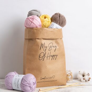 Cotton Scrunchies Set Easy Knitting Kit, 10 of 10