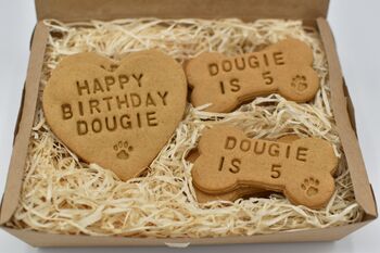 Personalised 'Happy Birthday' Dog Biscuits Gift Set, 5 of 7