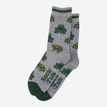 Men's Dart Frogs Bamboo Socks Grey Marl, 2 of 4
