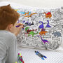 Dinosaur Pillowcase Kit + 10 Pens, Colour In And Learn, thumbnail 2 of 6