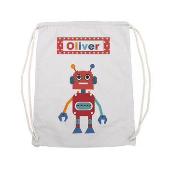 Personalised Boy's Robot Pe Kit Bag, 7 of 12