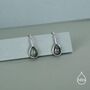 Sterling Silver Moss Agate Pear Drop Earrings, thumbnail 6 of 12