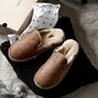 Mens Sheepskin Mule Slippers In Antique Tan, thumbnail 1 of 4