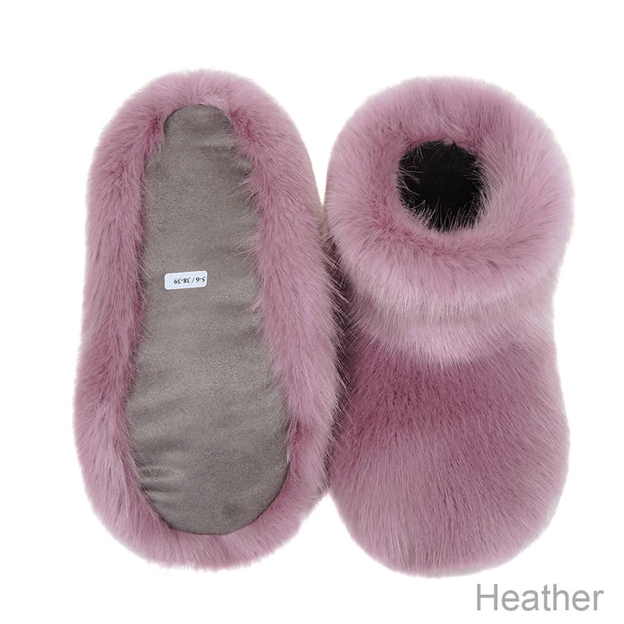 luxury faux fur slipper boots by helen moore | notonthehighstreet.com