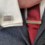 Personalised Coordinate Cufflink And Tie Clip Set, thumbnail 1 of 6