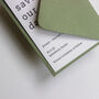 Hand Printed Green Save The Date Wedding Card, thumbnail 4 of 11