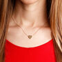 Wildflower Heart Necklace – Gold, thumbnail 6 of 9