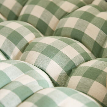 Green Gingham Bench Cushion, 4 of 5