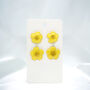 Buttercup Pressed Flower Sterling Silver Studs, thumbnail 8 of 10