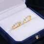Sterling Silver Hydangea Flower Motif Hoop Earrings, thumbnail 4 of 12