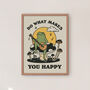 'Do What Makes You Happy' Banjo Frog Print, thumbnail 2 of 7