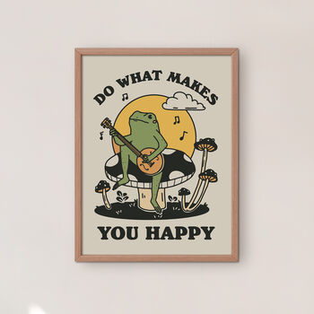 'Do What Makes You Happy' Banjo Frog Print, 2 of 7