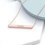 Personalised Rose Gold Plated Bar Necklace, thumbnail 3 of 12