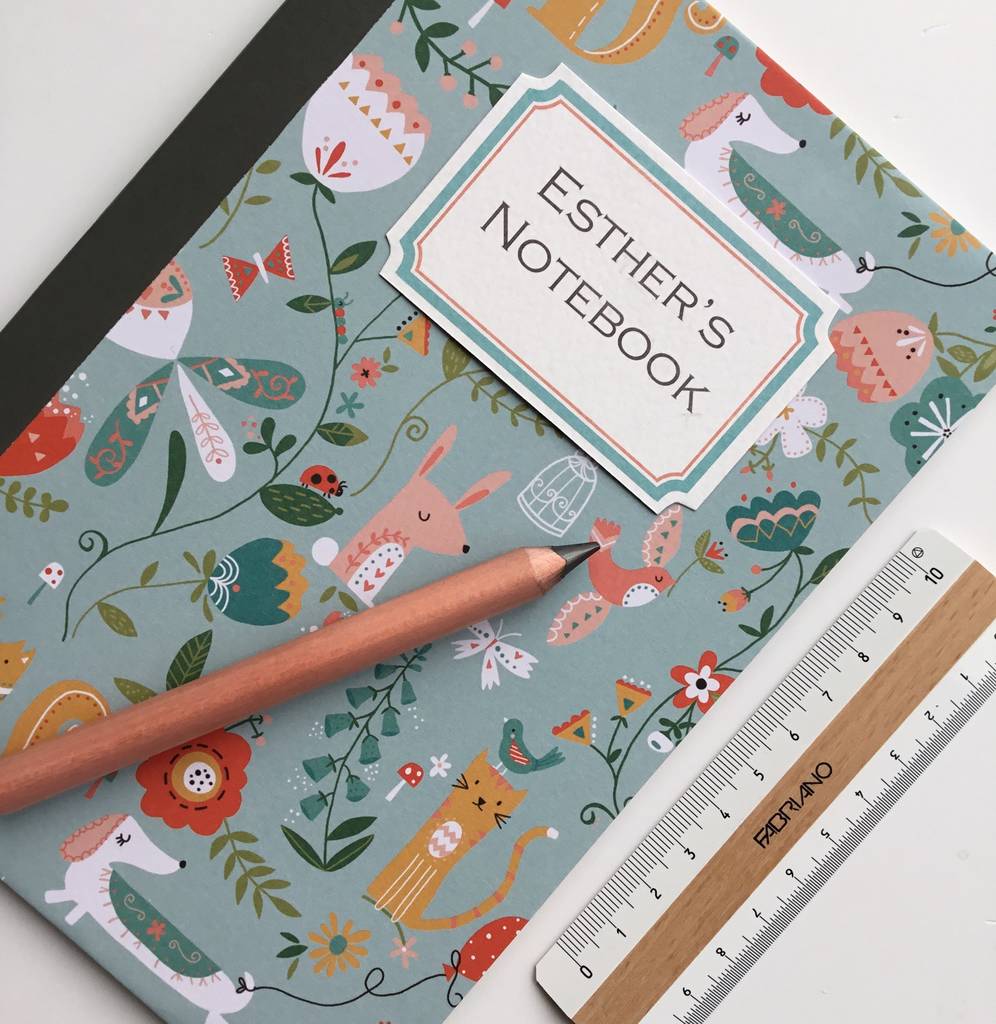 recycled personalised patterned notebooks by claryce design