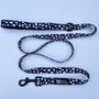 Black White Dot Spot Strong Padded Dog Puppy Lead, thumbnail 1 of 6