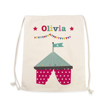 Personalised Circus Cotton Nursery Bag, 5 of 9