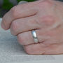 Platinum Wedding Band With Hammer Effect, thumbnail 3 of 6