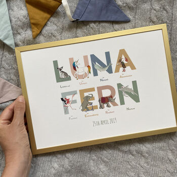 A To Z Of Emotions Personalised Children's Name Print, 6 of 12