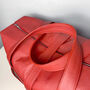 Personalised Handcrafted Red Leather Travel Bag, thumbnail 5 of 6