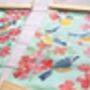 Cherry Blossom And Bluetit Embroidery Pattern Design, thumbnail 1 of 12