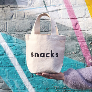 'Snacks' Little Canvas Bag, 2 of 5
