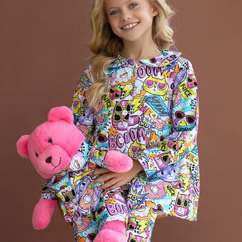 Gatto Pyjama Set With Matching Teddy Bear Set, 5 of 9