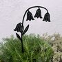 Recycled Metal Bluebell Silhouette Garden Stake, thumbnail 1 of 3