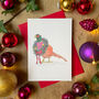Woodland Christmas: Festive Pheasant Christmas Card, thumbnail 1 of 9