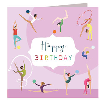 Gymnastics Happy Birthday Card, 2 of 5