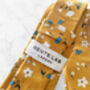 Wedding Handmade 100% Cotton Floral Print Tie In Yellow, thumbnail 5 of 10