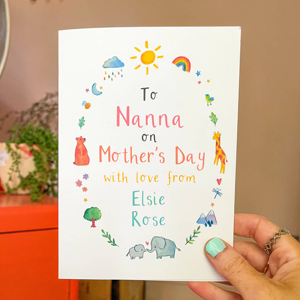 Personalised To Nanna Gran On Mothers Day Card, 1 of 7