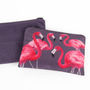 Flock Of Flamingos Printed Silk Zipped Bag, thumbnail 5 of 5