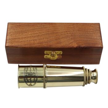 Personalised Brass Telescope With Box, 5 of 9