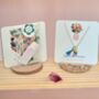 Hand Painted Mini Floral Initial Letter Pendant Gift With Stand, thumbnail 7 of 12