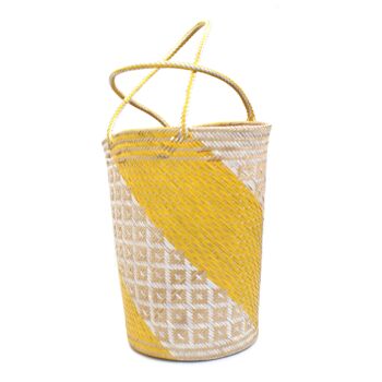 Sol Yellow Beach Tote Straw Bag, 3 of 7
