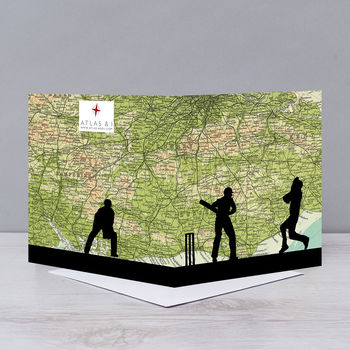 Cricketers Over The South Of England Card, 2 of 2