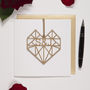 Geometric Heart Valentine's Card, thumbnail 6 of 8