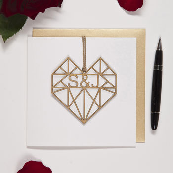 Geometric Heart Valentine's Card, 6 of 8