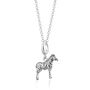 Zebra Charm Necklace, Sterling Silver Or Gold Plated, thumbnail 8 of 9
