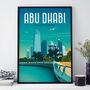 Abu Dhabi Travel Poster Art Print, thumbnail 4 of 4