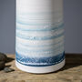 Handmade Conical Blue Seascape Vase, thumbnail 2 of 7