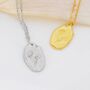 Water Lily Flower Pendant Necklace In Sterling Silver, thumbnail 2 of 9