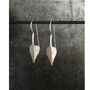 925 Brushed Silver Tribal Earrings, thumbnail 2 of 3